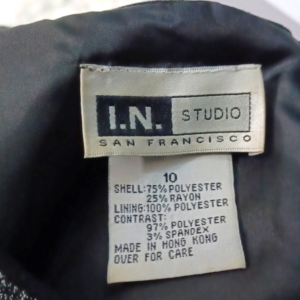 Vintage I.N. Studio San Fransico, Tailored Black/White Shift Dress, Size: 10 - Picture 13 of 14
